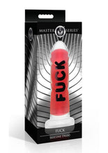 Load image into Gallery viewer, Master Series Fuck Silicone Dildo - Black/Clear/Red
