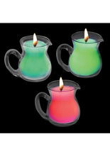 Load image into Gallery viewer, Master Series Glow Pour Blacklight Reactive Drip Candle - Glow In The Dark/Multicolor - 3 Piece/Set
