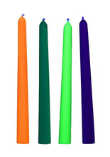 Load image into Gallery viewer, Master Series Glow Wav UV Blacklight Reactive Drip Candles - Blue/Glow In The Dark/Green/Orange/Yellow - Set Of 4
