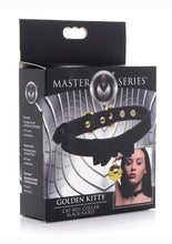 Load image into Gallery viewer, Master Series Golden Kitty Cat Bell Collar - Black/Gold
