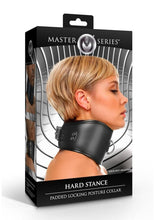 Load image into Gallery viewer, Master Series Hard Stance Padded Lock Posture Collar - Black
