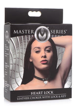 Load image into Gallery viewer, Master Series Heart Lock Choker with Keys - Black
