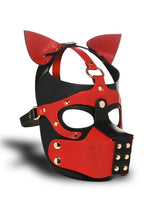 Load image into Gallery viewer, Master Series Hound Hood with Muzzle - Black/Red
