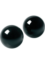 Load image into Gallery viewer, Master Series Jaded Glass Ben Wa Balls - Black/Green
