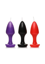 Load image into Gallery viewer, Master Series Kink Inferno Drip Candles - Black/Purple/Red
