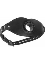 Load image into Gallery viewer, Master Series Leather Locking Open Mouth Gag - Black
