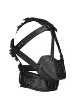 Load image into Gallery viewer, Master Series Lockable Head Harness with Muzzle - Black

