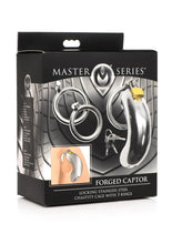 Load image into Gallery viewer, Master Series Locking Stainless Steel Chastity Cage with 3 Rings
