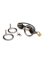 Load image into Gallery viewer, Master Series Locking Stainless Steel Chastity Cage with 3 Rings
