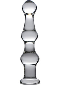 Master Series Mammoth 3 Bumps Glass 10.25in Dildo - Clear