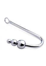 Load image into Gallery viewer, Master Series Meat Hook Beaded Anal Hook - Silver
