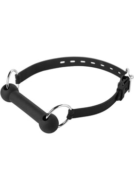 Master Series Mr. Ed Locking Silicone Bit Gag - Black