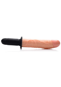 Master Series Onslaught XL Vibrating 9in Dildo Thruster - Vanilla - XLarge