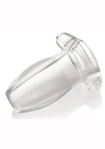 Master Series Peephole Clear Hollow Anal Plug - Clear - Small