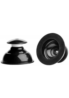 Master Series Plungers Silicone Nipple Suckers - Black