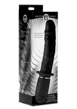 Load image into Gallery viewer, Master Series Power Pounder Vibrating and Thrusting Silicone Dildo - Black
