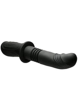 Load image into Gallery viewer, Master Series Power Thrust Rechargeable Thrusting Silicone Vibrator - Black
