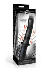 Load image into Gallery viewer, Master Series Power Thrust Rechargeable Thrusting Silicone Vibrator - Black
