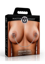 Load image into Gallery viewer, Master Series Pressure Vice Metal Nipple Clamps - Silver
