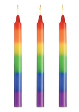 Load image into Gallery viewer, Master Series Pride Candles Rainbow Drip Candle - Multicolor/Rainbow - Set Of 3
