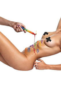 Master Series Pride Candles Rainbow Drip Candle