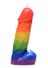 Load image into Gallery viewer, Master Series Pride Pecker Rainbow Drip Candle - Multicolor
