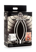 Load image into Gallery viewer, Master Series Pussy Tugger Adjustable Pussy Clamp with Leash - Silver
