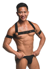 Load image into Gallery viewer, Ms Rave Chest Harness S/M Blk/Gld
