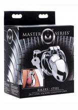 Load image into Gallery viewer, Master Series Rikers 24-7 Stainless Steel Locking Chastity Cage
