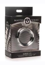 Load image into Gallery viewer, Master Series Sarge 1.5in Stainless Steel Erection Enhancer Cock Ring - Silver
