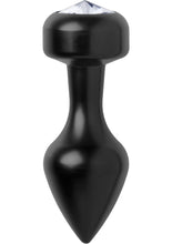 Load image into Gallery viewer, Master Series Spade Petite Jewel Aluminum Anal Plug - Black/Metal
