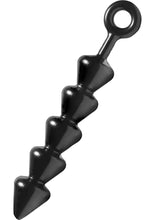 Load image into Gallery viewer, Master Series Spades XL Anal Beads - Black - Large/XLarge
