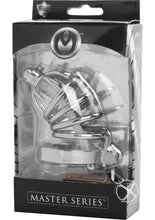 Load image into Gallery viewer, Master Series Stainless Steel Chastity Cage with Silicone Urethral Plug
