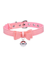 Load image into Gallery viewer, Master Series Sugar Kitty Cat Bell Collar - Pink/Silver
