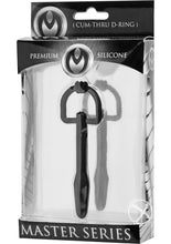 Load image into Gallery viewer, Master Series The Hallows Cum-Thru D-Ring Penis Plug - Black
