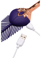 Load image into Gallery viewer, Master Series The Tickler Vibrating Rechargeable Silicone Feather Tickler
