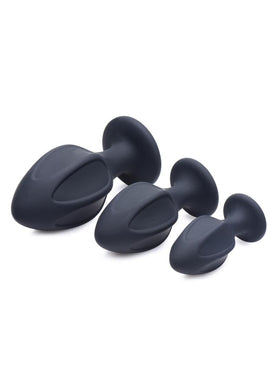 Master Series Triple Juicers Silicone Anal Trainer - Black - 3 Piece/Set