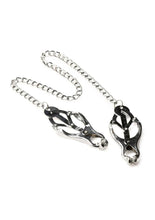 Load image into Gallery viewer, Master Series Tyrant Spiked Clover Nipple Clamps - Metal/Silver
