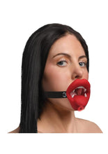 Load image into Gallery viewer, Master Series Vampire Vibrating Rechargeable Silicone Mouth Gag
