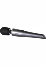 Load image into Gallery viewer, Mighty Metallic Wand Rechargeable Silicone Body Massager - Black/Metal
