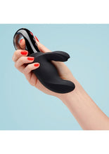 Load image into Gallery viewer, Miss Bi Silicone Vibrator with Clitoral Stimulator
