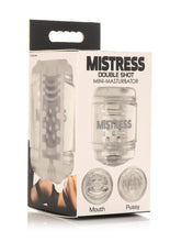 Load image into Gallery viewer, Mistress Double Shot Mouth and Pussy Stroker - Clear
