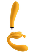 Load image into Gallery viewer, Monarch Silicone Rechargeable Triple Strapless Strap-On - Yellow
