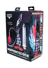 Load image into Gallery viewer, Monstar Cox Serpiente Cock Silicone Dildo - Purple/White
