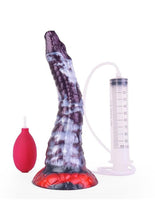 Load image into Gallery viewer, Monstar Cox Serpiente Cock Silicone Dildo - Purple/White
