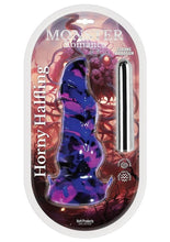 Load image into Gallery viewer, Monster Romance Horny Halfling Rechargeable Silicone Dong - Multicolor/Purple
