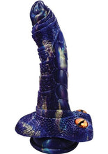 Load image into Gallery viewer, Monster Romance Serpent Seducer Rechargeable Silicone Dong - Multicolor/Purple
