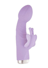 Load image into Gallery viewer, My Secret Butterfly Rechargeable Silicone Rabbit Vibrator - Purple
