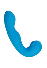 Load image into Gallery viewer, My Secret G-Spot Rechargeable Silicone Vibrator with Clitoral Stimulator - Blue
