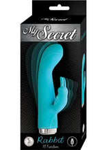 Load image into Gallery viewer, My Secret Rabbit Rechargeable Silicone Rabbit Vibrator - Aqua/Blue
